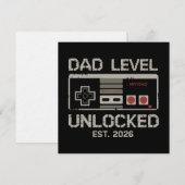 Dad Level Unlocked 2026 Soon to Be Gamer Daddy Kaart (Voorkant / Achterkant)