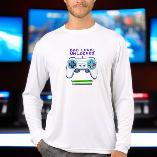 Dad Level Unlocked   Eerste Vaderdag Gamer Gift Tri-Blend Shirt