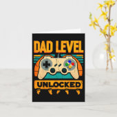 Dad Level Unlocked Father &#; een dag nieuwe vader Kaart (Gele Bloem)