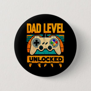 Dad Level Unlocked Father &#; een dag nieuwe vader Ronde Button 5,7 Cm