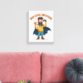🎮 Dad Level Unlocked – Funny Gamer Dad's D Canvas Afdruk (Insitu (Woonkamer))
