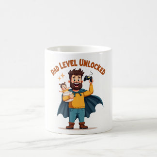 🎮 Dad Level Unlocked – Funny Gamer Dad's D Koffiemok
