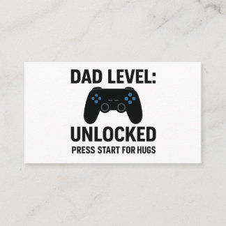 Dad Level Unlocked - Funny Gamer Vaderdag Mok Visitekaartje