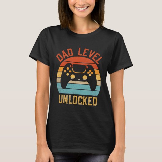 Dad Level Unlocked - Game Lover Gamer binnenkort b T-shirt (Voorkant)