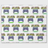 Dad Level Unlocked | Gamer Dad Eerste Vaderdag Cadeaupapier (Vlak)