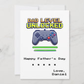 Dad Level Unlocked | Gamer Dad Eerste Vaderdag Kaart (Voorkant)