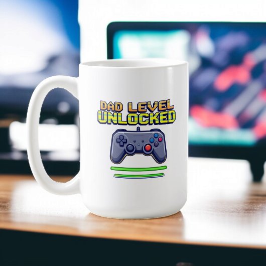 Dad Level Unlocked | Gamer Dad Eerste Vaderdag Koffiemok