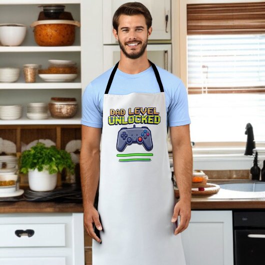 Dad Level Unlocked | Gamer Dad Eerste Vaderdag Schort