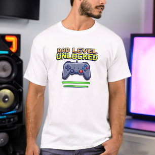 Dad Level Unlocked   Gamer Dad Eerste Vaderdag T-shirt
