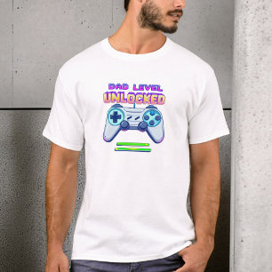 Dad Level Unlocked   Gamer Dad   Nieuw papa cadeau T-shirt