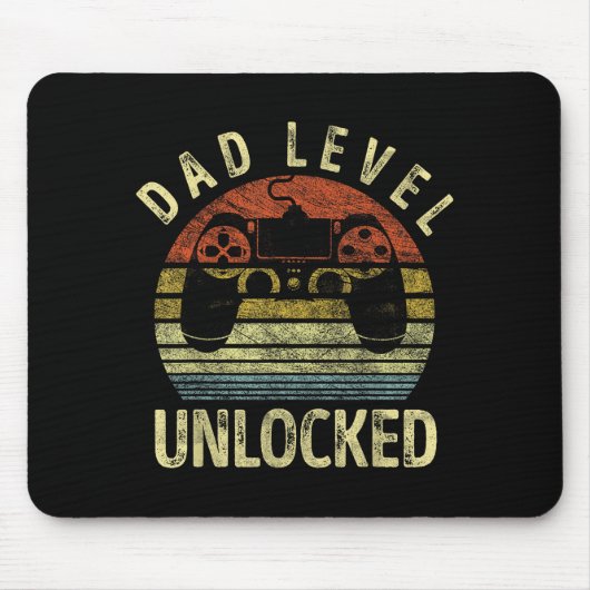Dad Level Unlocked, Gaming Dad Video Gamer Dad, Fu Muismat (Voorkant)