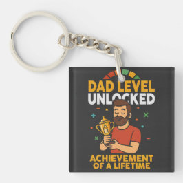 Dad Level Unlocked - Grappig Vaderdag cadeau Sleutelhanger