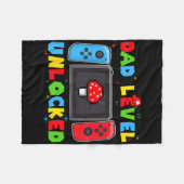 Dad Level Unlocked New Dad To Be Gamer Father's Da Fleece Deken (Voorkant (Horizontaal))