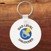 Dad Level Unlocked New Daddy Gifting Ideas  Sleutelhanger (Voorkant)