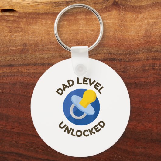 Dad Level Unlocked New Daddy Gifting Ideas  Sleutelhanger (Voorkant)