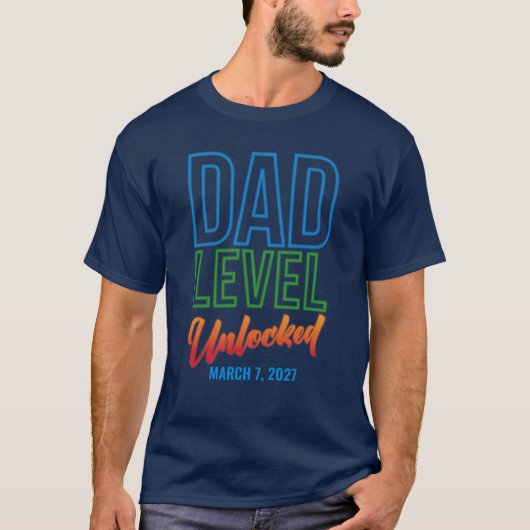 Dad Level Unlocked T-shirt (Voorkant)