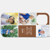 Dad Leven is het Beste Leven Monogram 4 Foto Bruin Case-Mate iPhone Case (Achterkant (horizontaal))