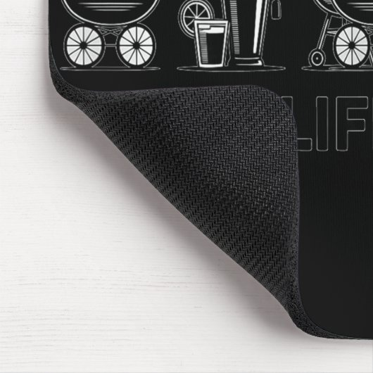 Dad Life Bottle Grill Beer Stroller Adorable Fathe Muismat (Hoek)