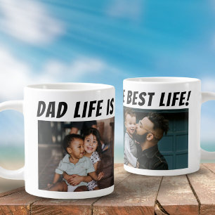 Dad Life is het Beste Leven 2 Foto's Vader Grote Koffiekop