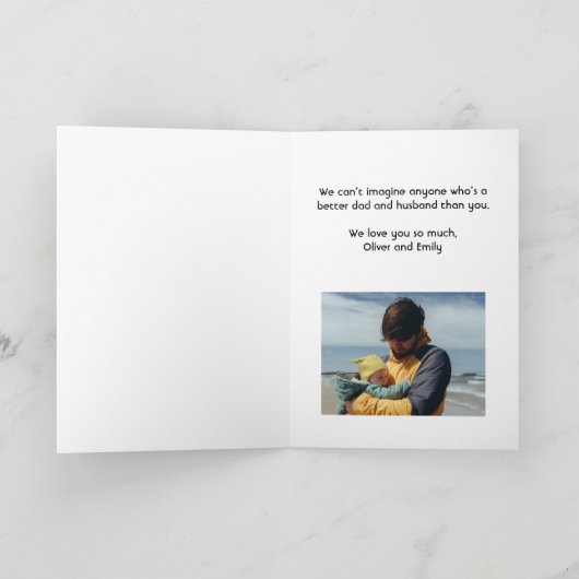 Dad Life is het Beste Leven 3 Foto's Vaderdag Kaart (Binnen)