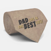 Dad Life is het beste leven rustieke vader citaat Stropdas (Opgerold)