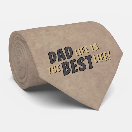 Dad Life is het beste leven rustieke vader citaat Stropdas (Opgerold)