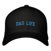Dad Life Varsity Athletic Fatherhood Lifestyle Geborduurde Pet (Voorkant)