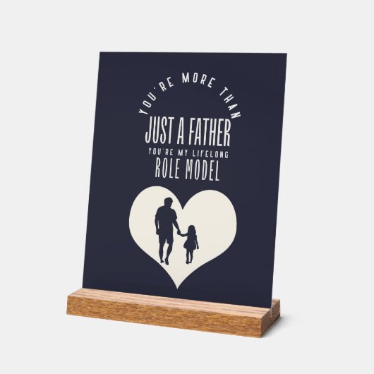 Dad Lifelong role model-Inspirational Fathers Day Acryl Bord (Hoek)