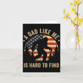 Dad Like Me Is Hard To Find Bigfoot Usa Flag Funny Kaart (Gele Bloem)