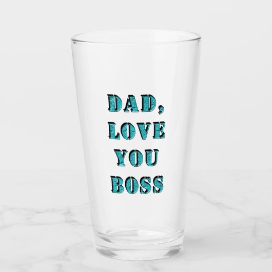 DAD, LOVE YOU BOSS 2 GLAS (Voorkant)