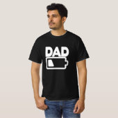 Dad Low Battery Sarcastic and Funny Fathers Day T-shirt (Voorkant volledig)