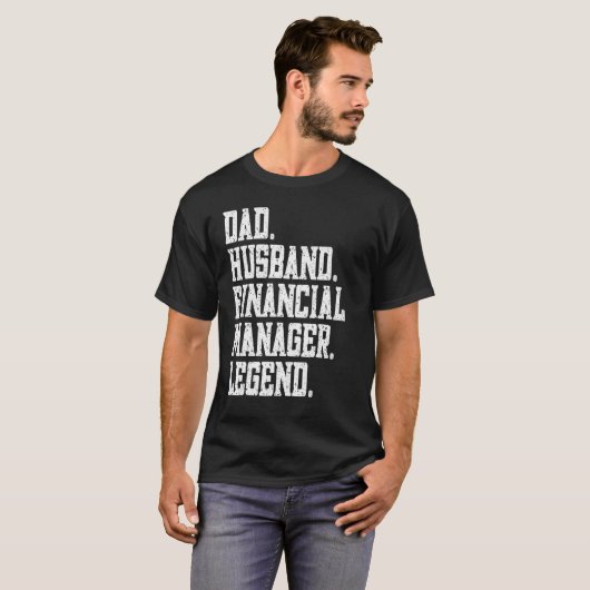 Dad Man Financieel manager Legend T-shirt (Voorkant volledig)