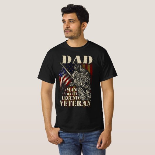 dad man myth legend veteraan t-shirt (Voorkant volledig)