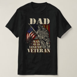 dad man myth legend veteraan t-shirt