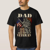dad man myth legend veteraan t-shirt (Voorkant)