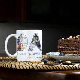 DAD Man mythe legende foto knipsel letters vader's Koffiemok