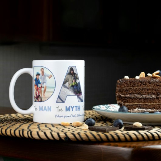 DAD Man mythe legende foto knipsel letters vader's Koffiemok