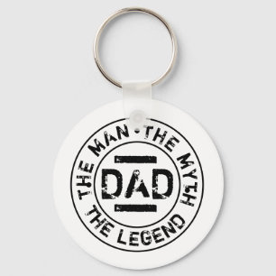 Dad Man Mythe Legende Grunge Stempel Vaderdag  Sleutelhanger
