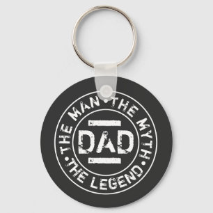 Dad Man Mythe Legende Grunge Stempel Vaderdag T-Sh Sleutelhanger