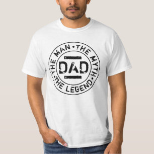 Dad Man Mythe Legende Grunge Stempel Vaderdag T-Sh T-shirt