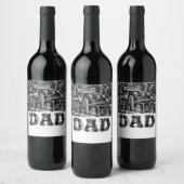 DAD Mechanic Automotive Wijn Etiket (Flessen)