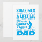 Dad Meet Favorite Hockey Player Son Daughter Feestdagenkaart (Voorkant / Achterkant)