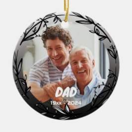 Dad Memorial Ornamenten: kerstboomdecoratie Keramisch Ornament