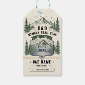 Dad Memory Trail Club | Vaderdag foto Cadeaulabel (Achterkant)