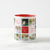 Dad Messages Custom Photo Collage Valentines Day Mok (Midden)
