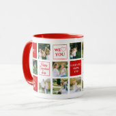 Dad Messages Custom Photo Collage Valentines Day Mok (Voorkant links)