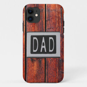 DAD Metal Barn Wood Achtergrond Case-Mate iPhone Case