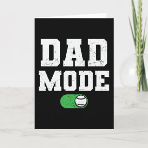 Dad Mode aan Baseball familie mooi ontwerp Kaart