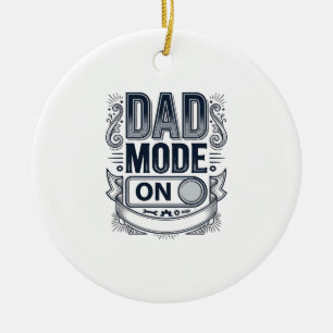 Dad Mode Aan Vintage Gravure Shirt Ontwerp_1 Keramisch Ornament