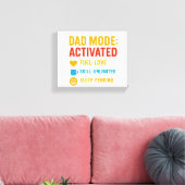 Dad Mode Activated Funny Vaderdag Gift Canvas Afdruk (Insitu (Woonkamer))